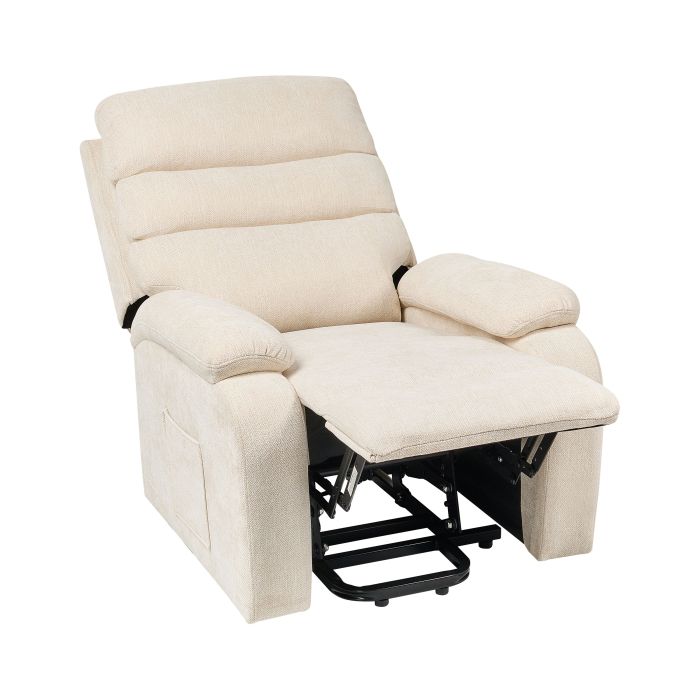 Electric Recliner Chair RISE Fabric Light Beige