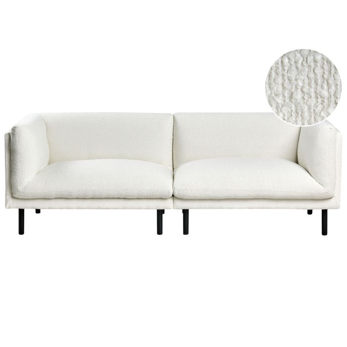 OVRGOD Boucle Fabric 3 Seater Sofa - Off White