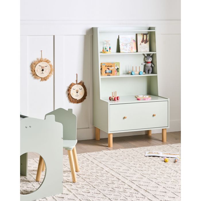 BORVEX 3 Tier Bookcase - Light Green