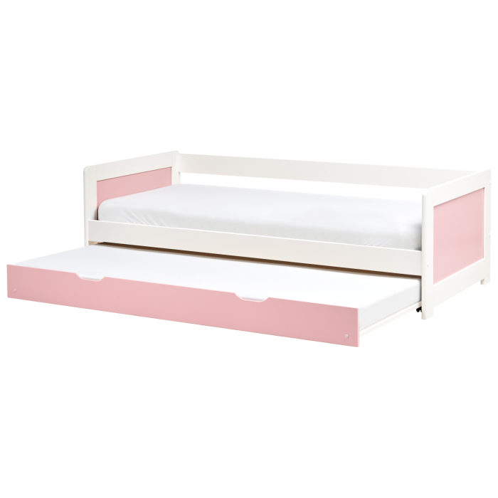 GRETA Wooden Daybed with Trundle - Pink