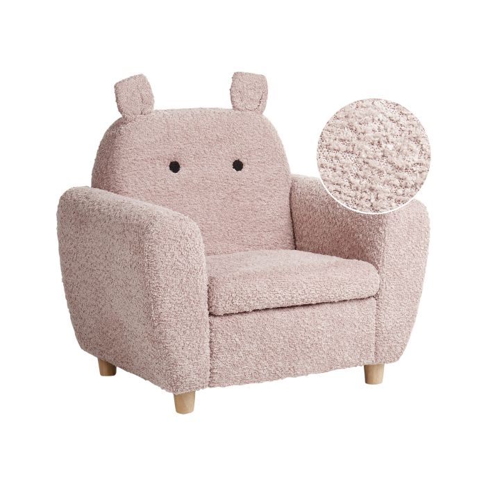 Boucle Kids Armchair Pink MARIBO