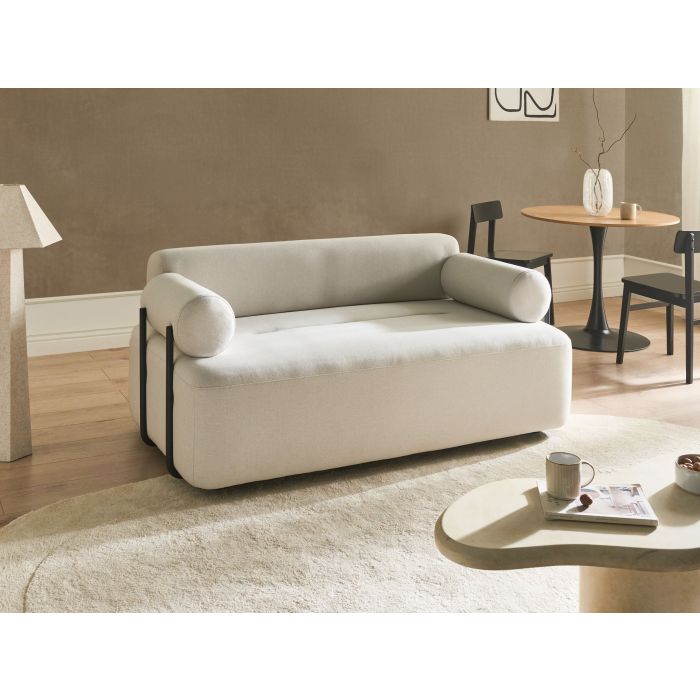 BACOVI Fabric 2 Seater Sofa - Off White