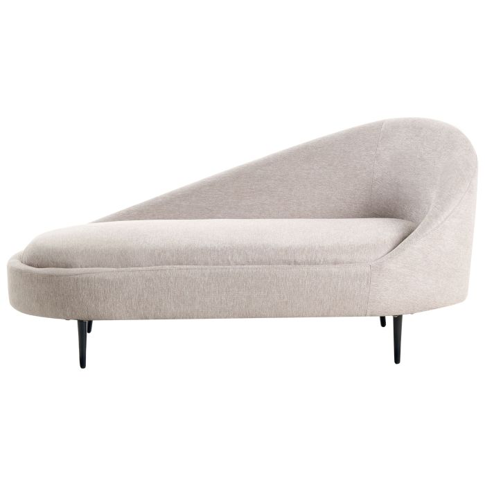 VARLEAS Right Hand Fabric Chaise Lounge Taupe