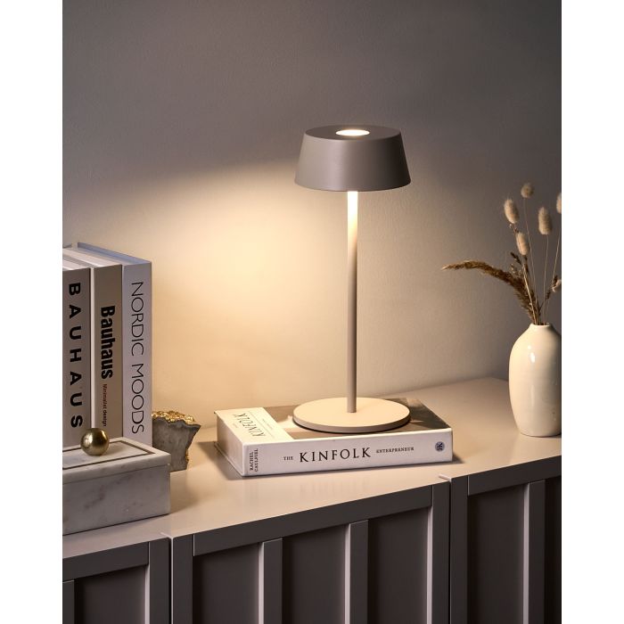 MADUXA Wireless LED Table Lamp with Dimmer - Beige