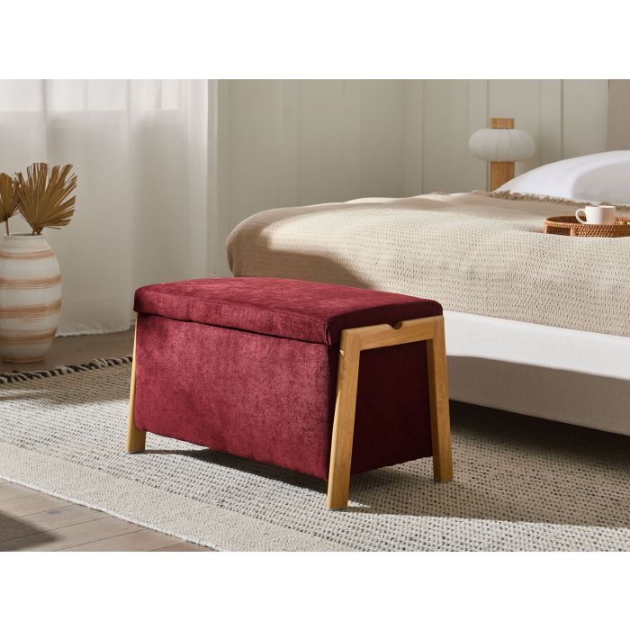 BOHIVO Velvet Footstool - Off White