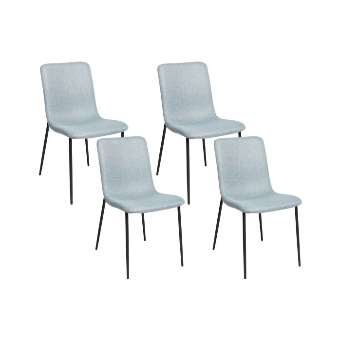 Set of 4 Dining Chairs GLENDIVE Light Blue