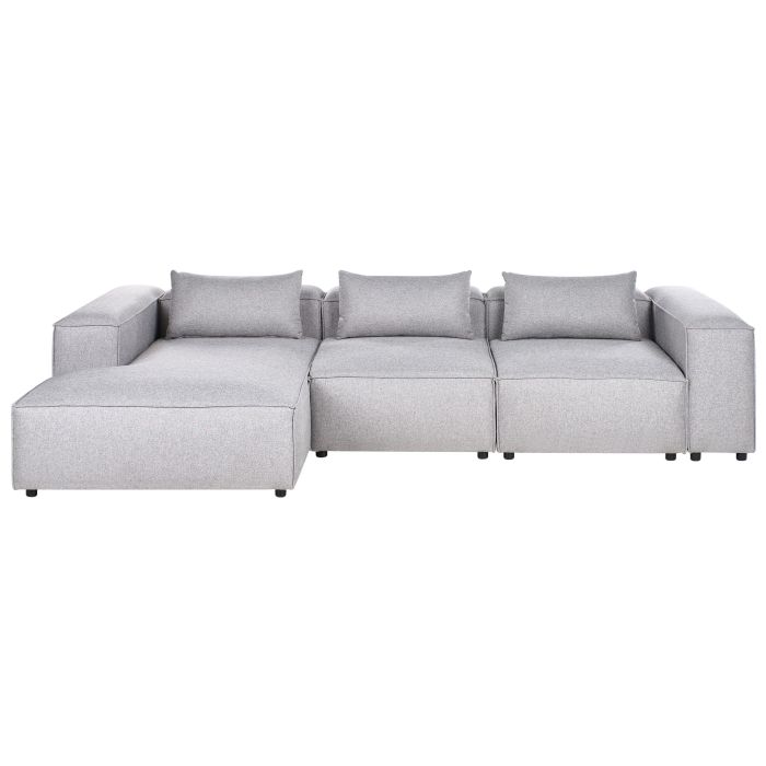 COMLEIGH Fabric 4 Seatrer L Shaped Corner Sofa - Grey, Left Hand Facing