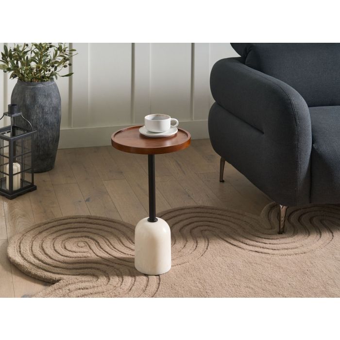 RAVERO Round Side Table - White