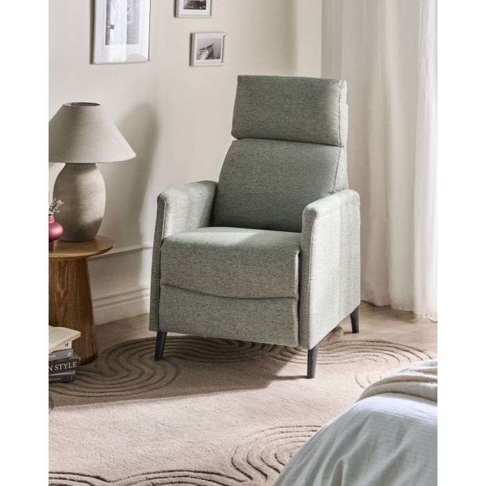 NATAXI Fabric Recliner Sofa with Footrest - Light Green