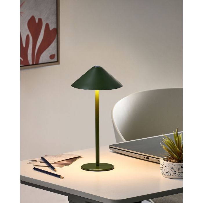 MAGEXI Wireless LED Table Lamp with Dimmer - Green
