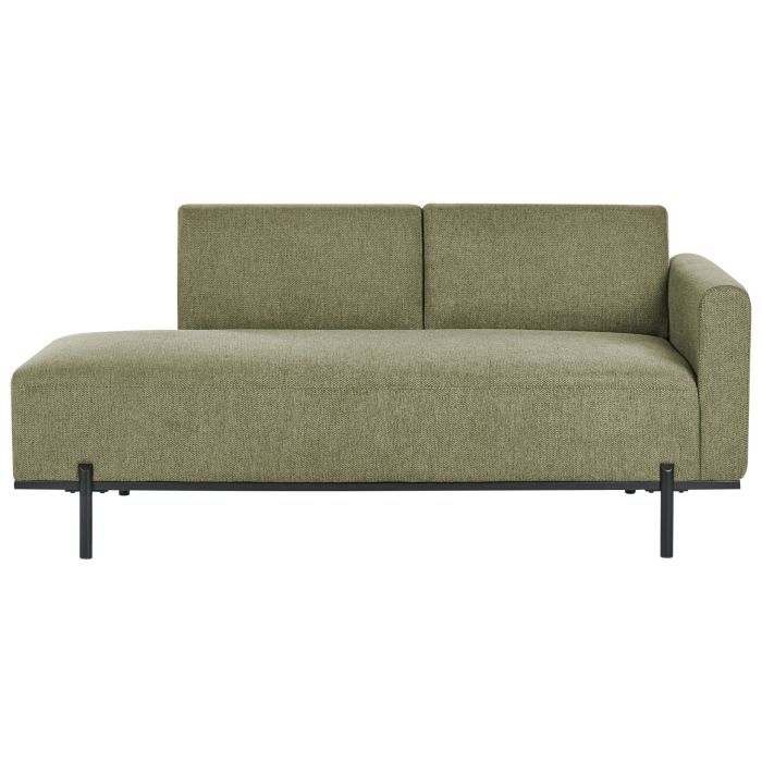 GRITTENDEN Faux Linen Chaise Longue - Green