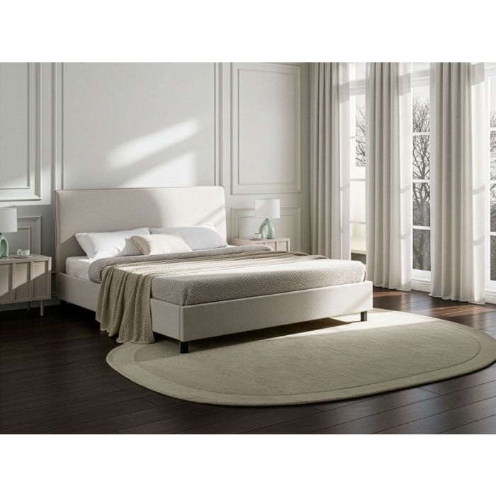 DILERO EU Super Kingsize Fabric Bedframe - Beige