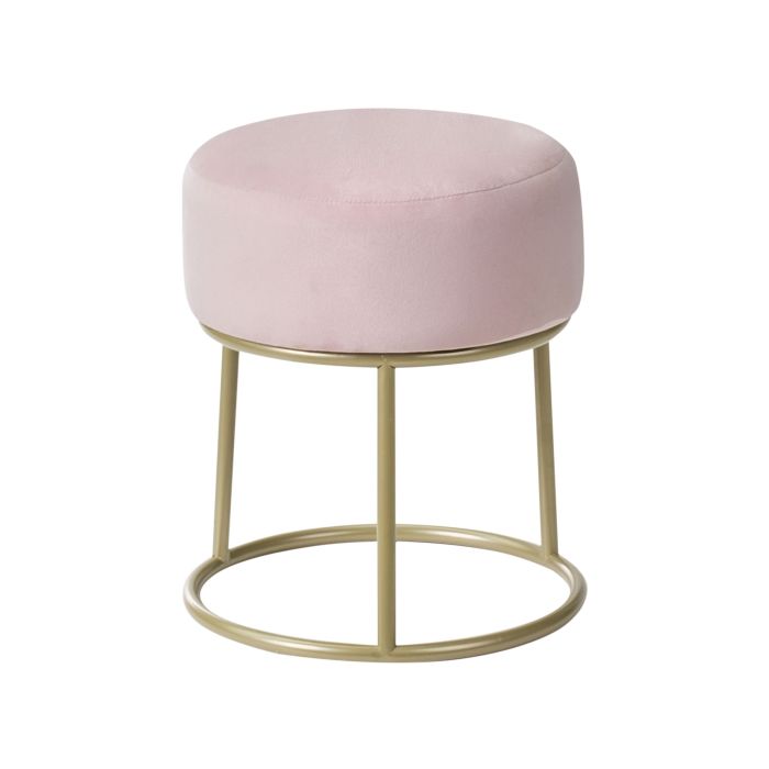 MORNWOOD Velvet Footstool - Pink