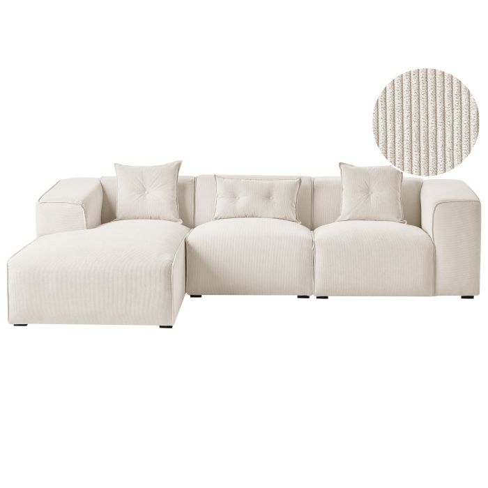 Corner Sofa - DOAVL Right Hand Facing Jumbo Cord Off-White