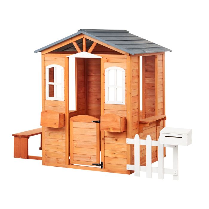 Garden Playhouse AMPELIKO Wood Light Brown