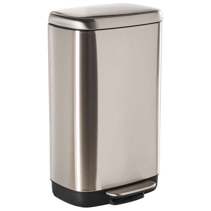 AMBLETHORPE Pedal Waste Bin Metal - Silver