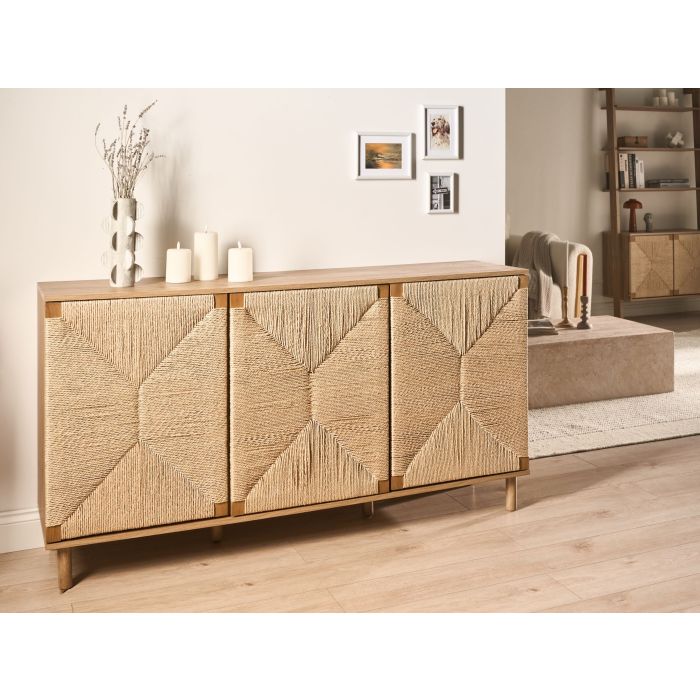BOPAXO 3 Door Sideboard - Light Brown