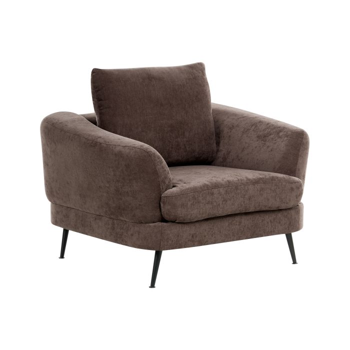 NEWHAVENLEIGH Chenille Fabric Armchair - Brown