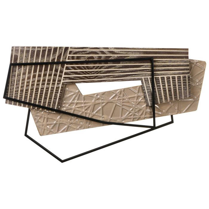 BRENTWELL Wall Decor Metal - Brown