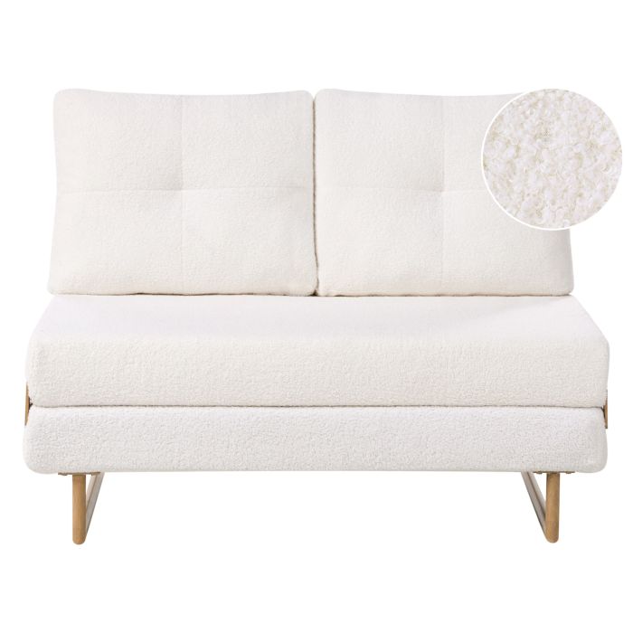 COMDEN Boucle Fabric 2 Seater Sofabed - Off White