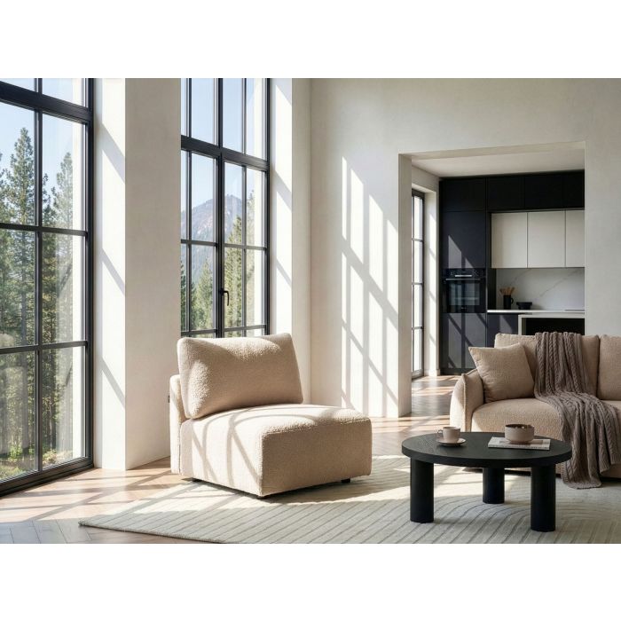 KACOVI Boucle 1 Seat Section Chaise Longue - Beige