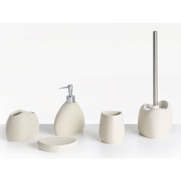 WOOLCOMBE 5-Piece Bathroom Accessories Set - Beige