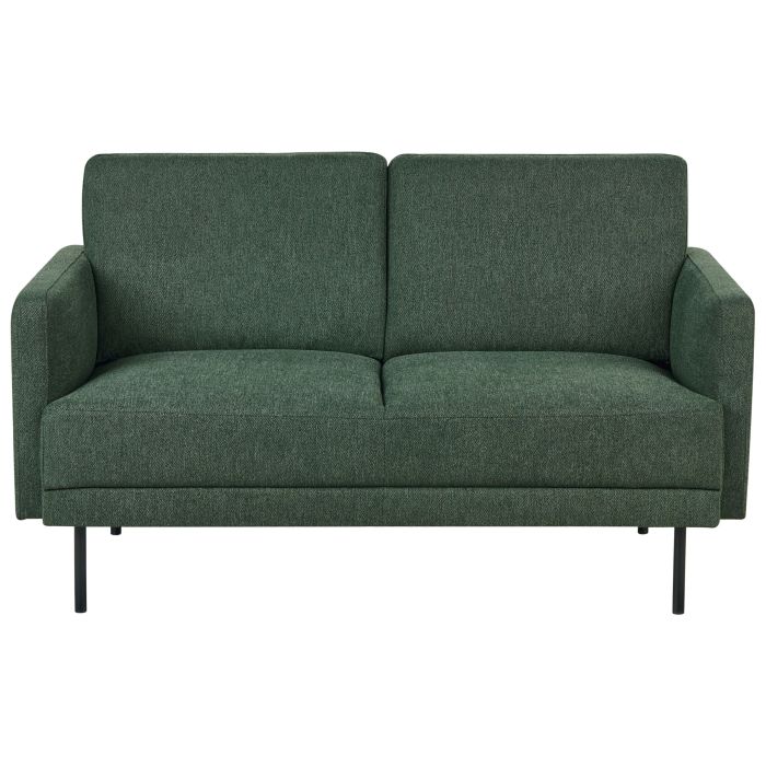 2 Seater Sofa - BERDA Fabric Sofa Dark Green