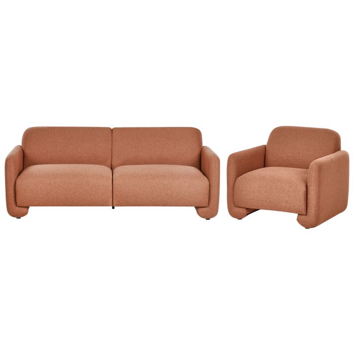 Sofa Set - SADANL Fabric Living Room Set Golden Brown