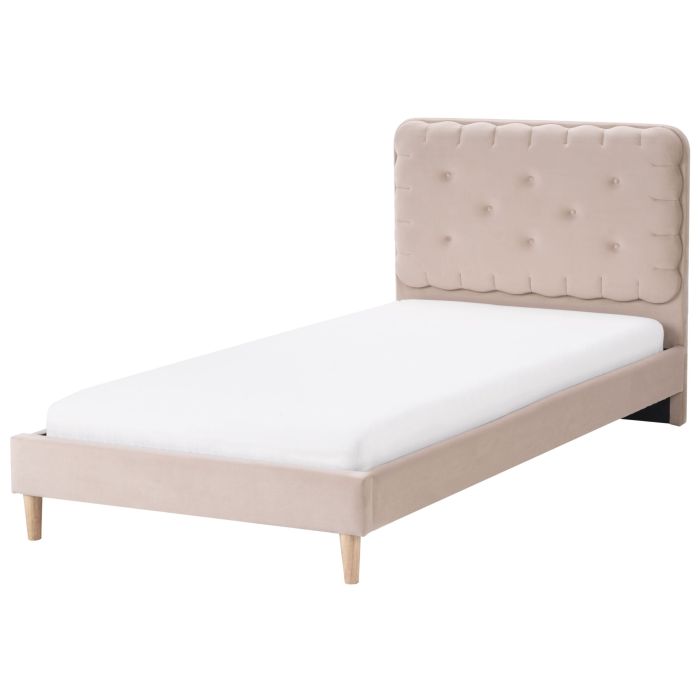 CORSANT Bedframe Velvet 90 x 200cm EU Single Bed Beige