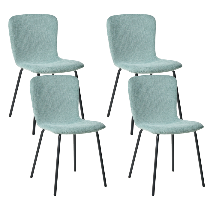 CALDWELLA Fabric Dining Chair Set of 4 - Mint Green