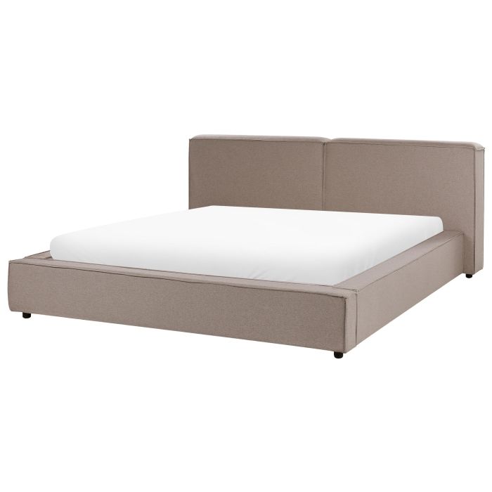 NEWARD Bedframe Fabric 180 x 200cm EU Super Kingsize Bed Light Wood