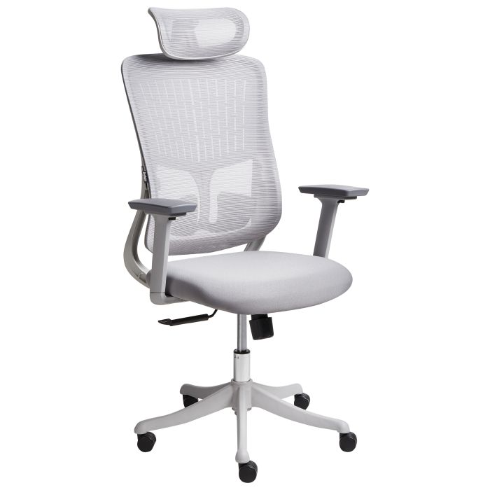 PATRNER Office Chair Swivel Fabric Grey