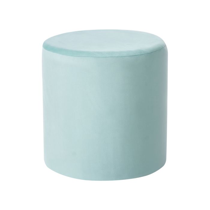 GRANSFORD Velvet Footstool - Mint Green
