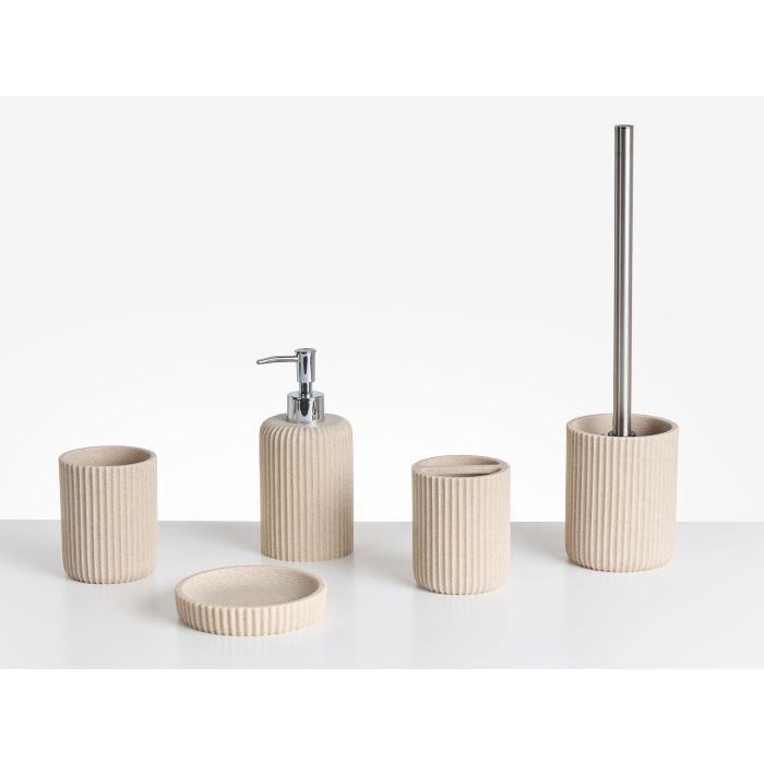 WOBURNLEIGH 5-Piece Bathroom Accessories Set - Beige