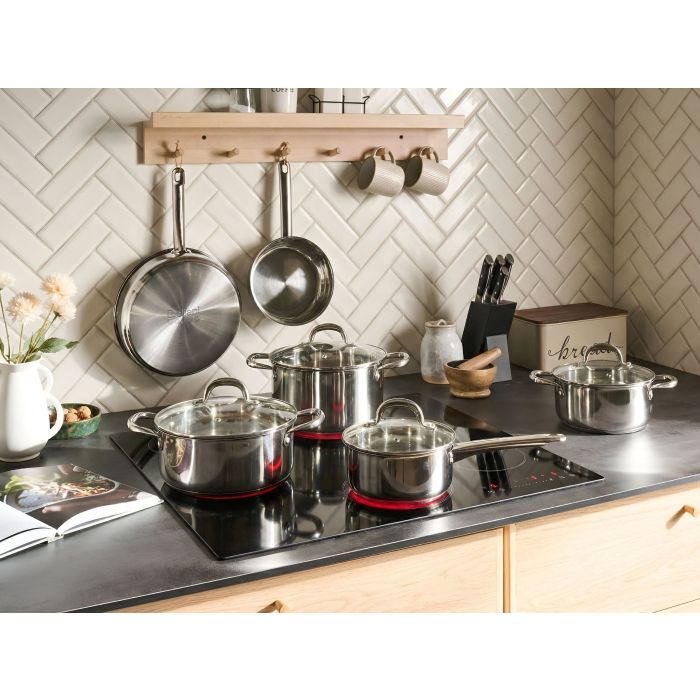 CENUFA Stainless Steel Cookware Set 10 Piece - Silver