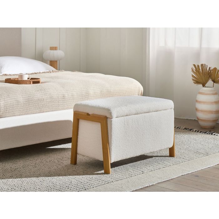 BOHIVO Velvet Footstool - Dark Brown