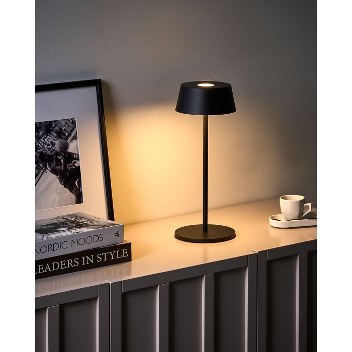 MADUXA Wireless LED Table Lamp with Dimmer - Black