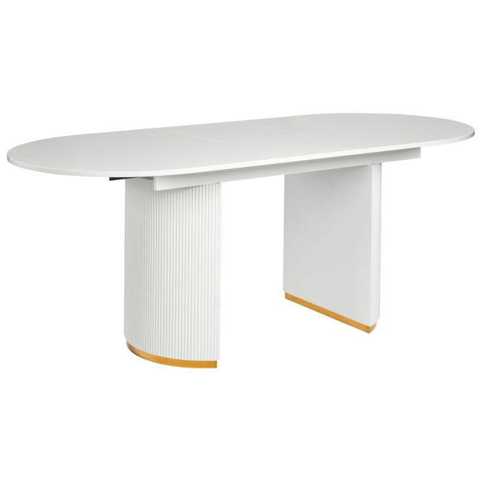NEWLEIGH Extending Oval Dining Table - White