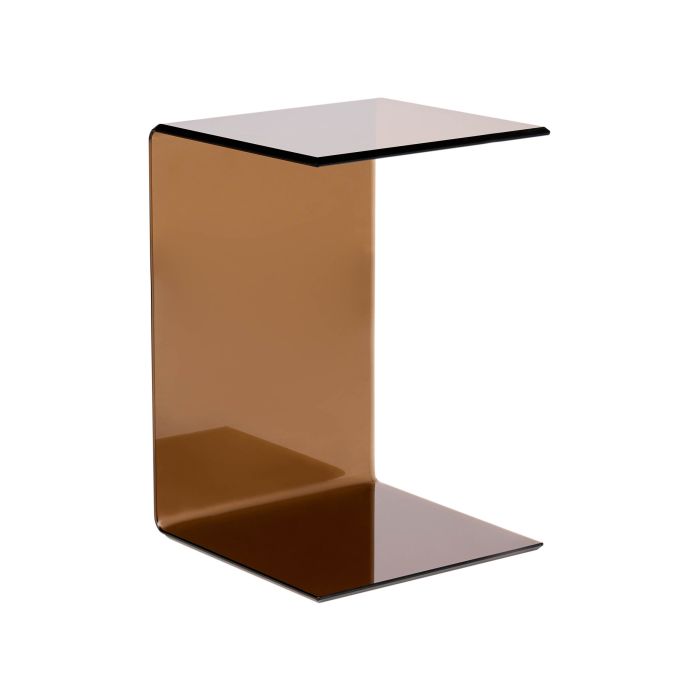 CROMDON Side Table Tempered Glass - Brown