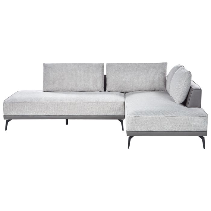 Left Hand Modular Fabric Corner Sofa Grey MYKEN