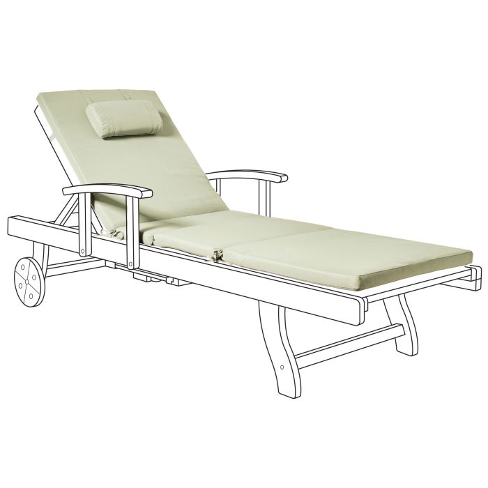 MELDONLEIGH Sun Lounger Pad Cushion - Green