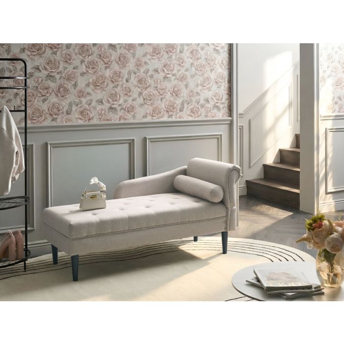 CAMAXO Fabric Right Hand Chaise Longue - Beige