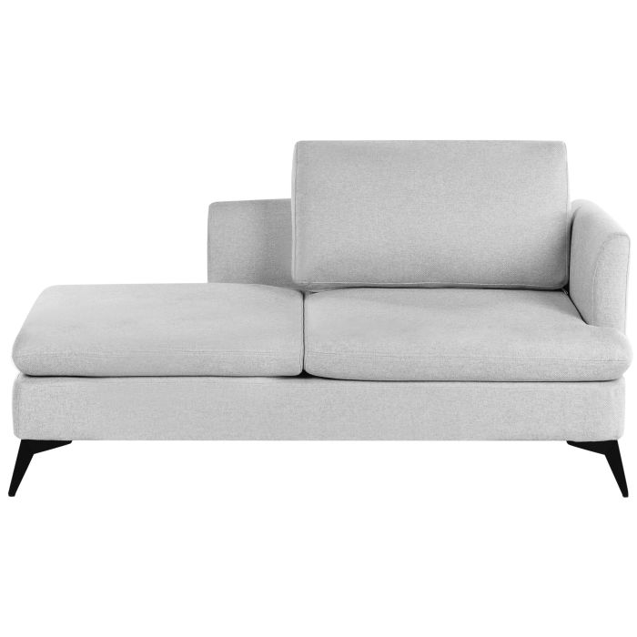 SIZVOE Right Hand Fabric Chaise Lounge Light Grey