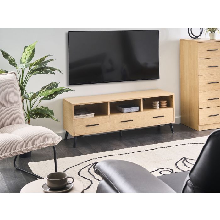LORVENA TV Stand - Light Brown