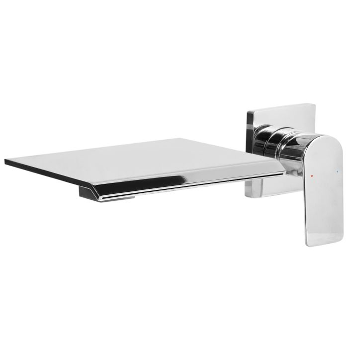 BALCOMBE Wall Mounted Basin Mixer Tap Brass - Silver