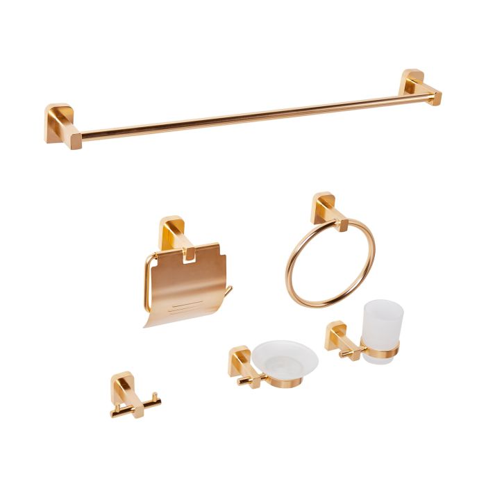 WINSCOMBE 6-Piece Bathroom Hardware Set - Gold