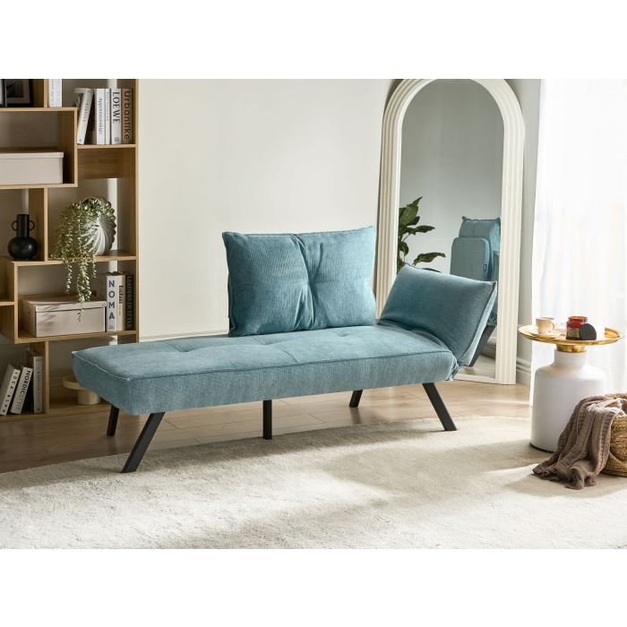CALERO Fabric Right Hand Chaise Longue - Light Blue