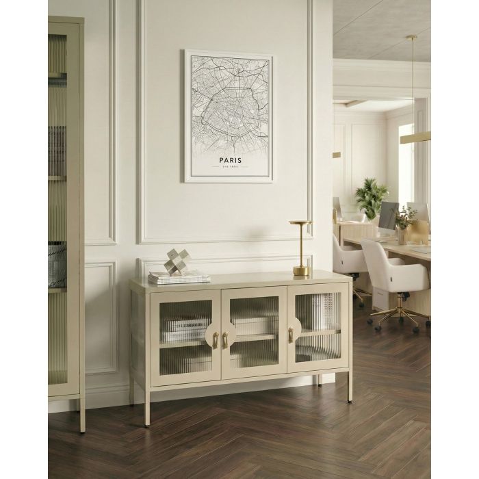 KAGEXI 3 Door Sideboard - Light Beige