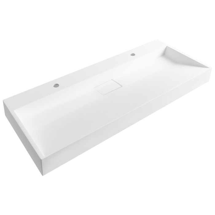 EUQNKO Wall Hung Double Basin 1200 x 460 mm White
