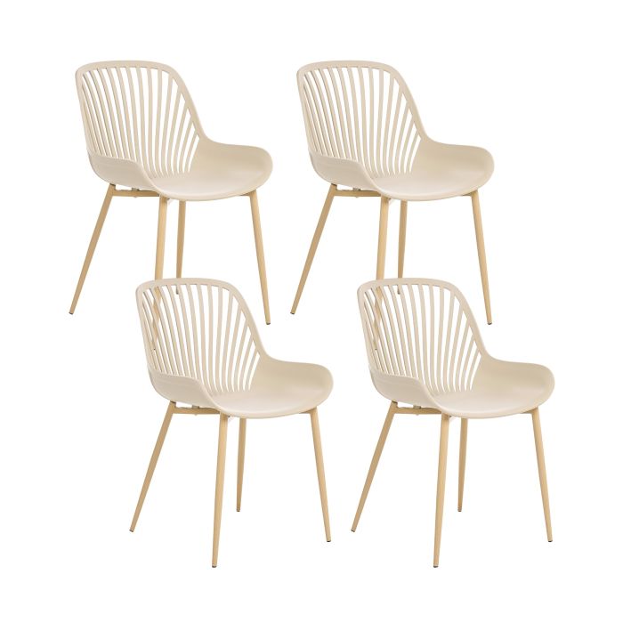 DINMERE Dining Chairs - Set of 4 - Beige
